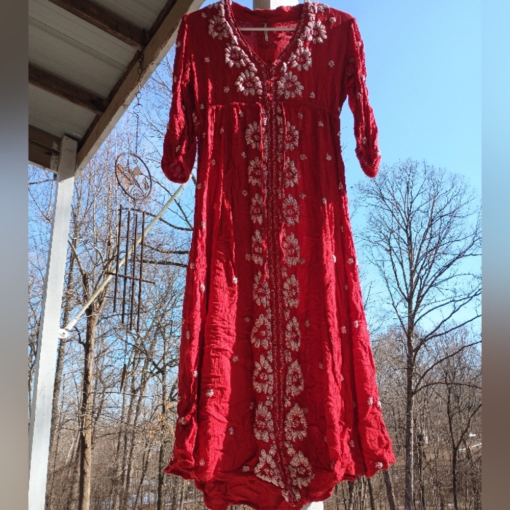 Red Free People Dress